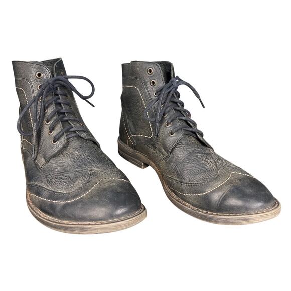 Roan By Bed Stu Men’s Outlaw Grey Leather Wingtip Chukka Boot Size US 12 main image 6